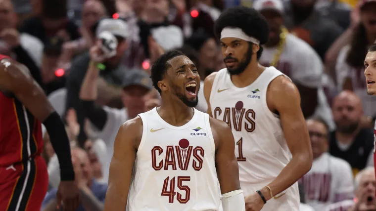 Donovan Mitchell and Jarrett Allen